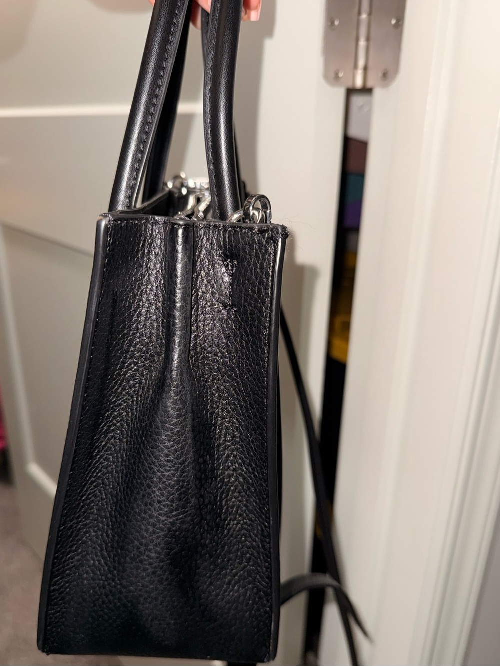 Michael Kors Black MK Logo Crossbody Tote - Picture 9 of 10